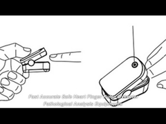 White Finger Tip Pulse Oximeter TFT LCD Screen