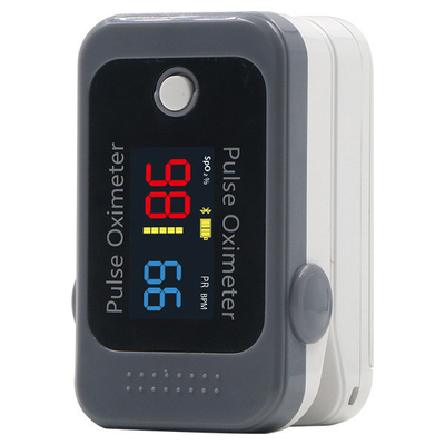 Handheld Pulse Oximeter with 30 Hours Battery Life Real-time SpO2/PR Alarm 15%-80% Humidity Operation Environment