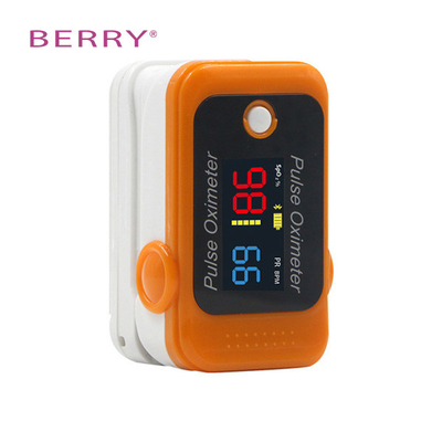 TFT LCD Screen Fingertip Pulse Oximeter Gray Orange