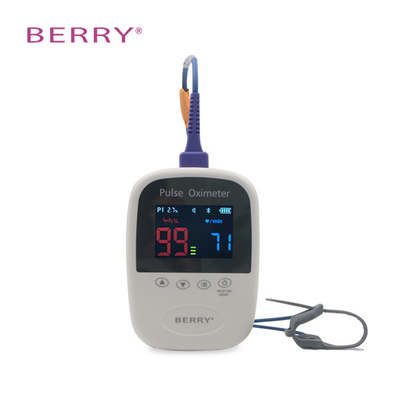 Indicator Buzzer PR Hand Held Pulse Oximeter With Spo2 Probe Sensor