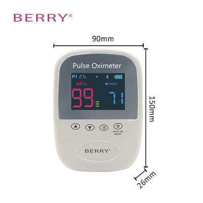 Indicator Buzzer PR Hand Held Pulse Oximeter With Spo2 Probe Sensor