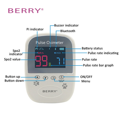 Veterinary Spo2 Monitor With Internal Memory And Bluetooth Data Transfer