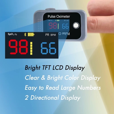 Small Portable Finger Pulse Oximeter 58x34x30mm