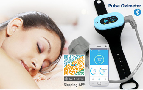 Handy Heart Rate Meter Home Medical Pediatric Sleep Apnea Monitoring Oximeter