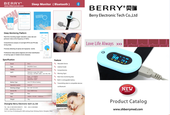 Handy Heart Rate Meter Home Medical Pediatric Sleep Apnea Monitoring Oximeter
