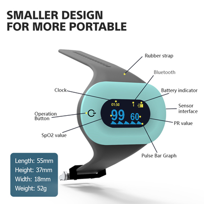 35g  Clinical Pulse Oximeter With 30 Hours Battery Life ±2BPM Pulse Rate Accuracy