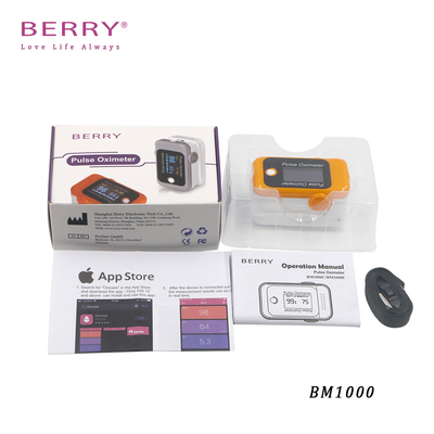 Battery Fingertip Pulse Oximeter Pulse Blood Oxygen Monitor 25 - 250BPM