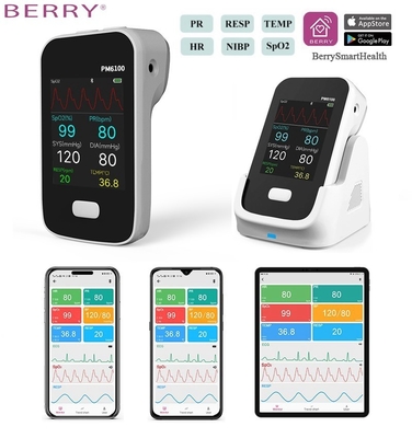 Bluetooth electric Multi Parameter NIBP,ECG,SPO2 Patient Monitor Lithium Battery