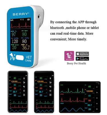 Veterinary Patient Monitor with One-Button Design for Easy Operation Pulse Rate Monitoring veterinary multiparameter