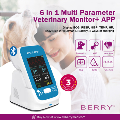 DC 12V Veterinary Care Monitor with Storage Temperature-20°C~60°C and Operating Temperature0°C~40°C