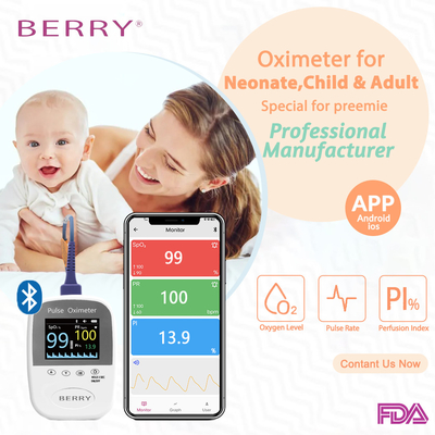 Digital OLED Display Handheld Pulse Oximeter ±2% Accurate For Blood Oxygen Measurement