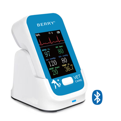 TFT LCD Screen Veterinary Patient Monitor With BLE 5.0 Berry Pet Health 1 Year