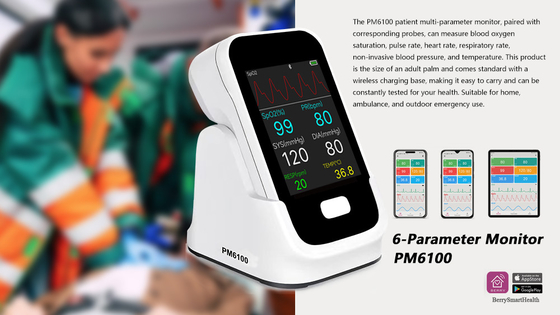 Multi Parameter 1.5kg Patient Monitor with SpO2 Measurement in Multiple Languages