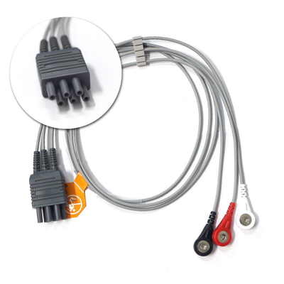 Snap ECG Lead Wire 6p 3 lead Aha Trunk Cable For ECG Monitoring