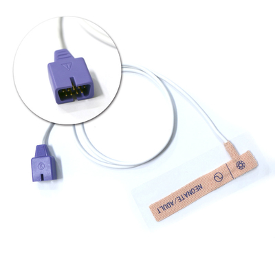 Dual Keyed Blue Foam SpO2 Sensor For 9pin Probes