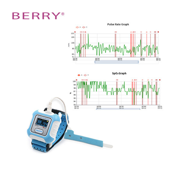 Small Lightweight Apnea Sleep Machine Diagnostic Monitor  With Bluetooth Spo2 Heart Rate