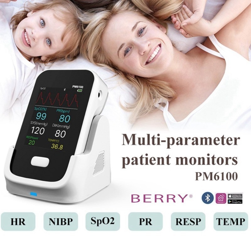 Multi Parameter Patient Monitor With One Button Easy Operation ECG Measurement
