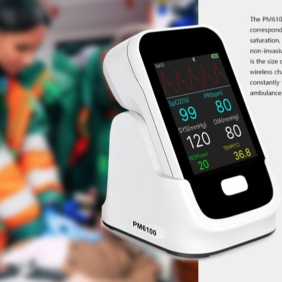 Compact And Lightweight Multi Parameter Patient Monitor With TEMP Measurement