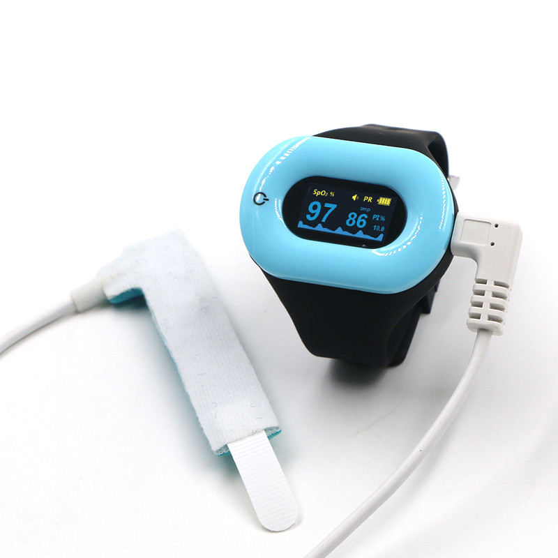 PI Function Wearable Pulse Oximeter With Low Voltage Alarm Powered By 2 AAA Batteries
