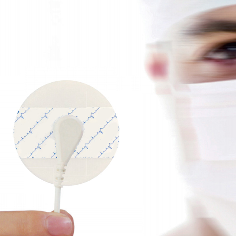Disposable Medical ECG Monitoring Electrodes Dual Tube For Hospital